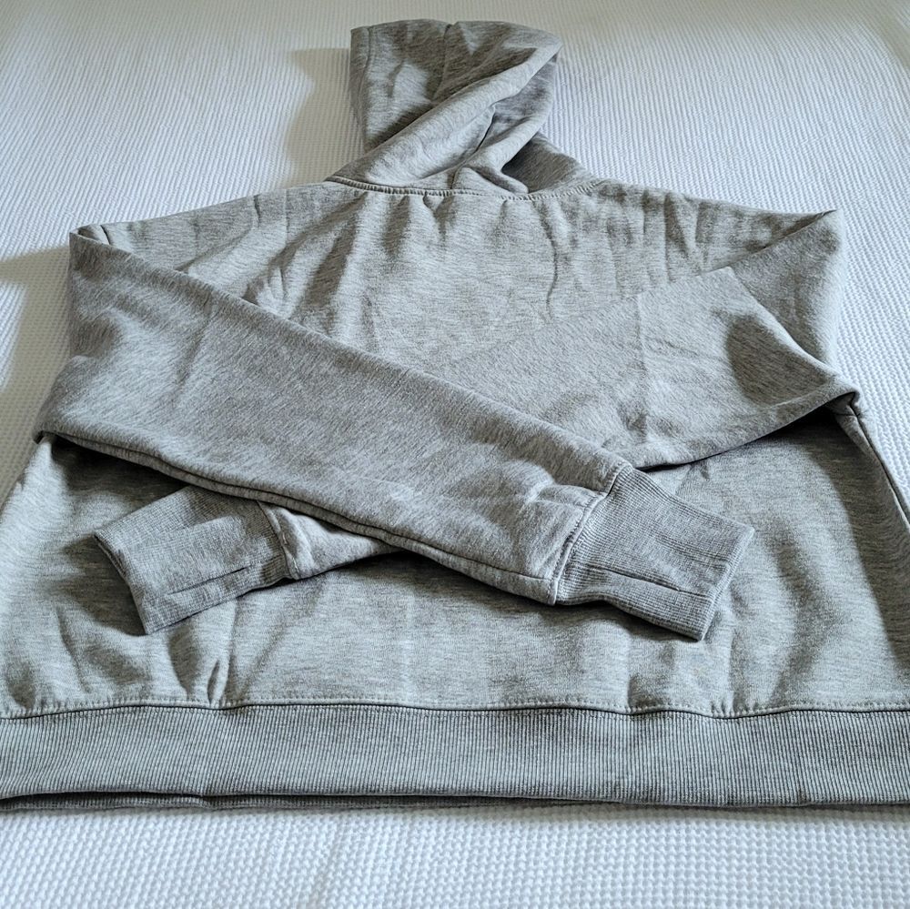 bebe Sport⛹️ Heather Gray Rhinestud Logo Hoodie - NWT - Picture 4 of 16